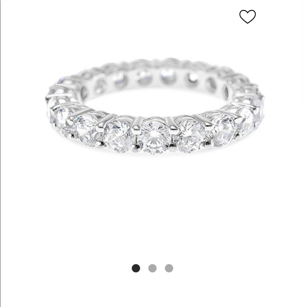 COPY - Sterling silver and cubic zirconia eternity band